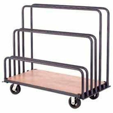 GLOBAL INDUSTRIAL Adjustable Mobile Sheet Rack, 48inW x 24inD x 36inH, 2000 lb. Capacity, Blue 652214